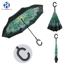 High Quality Beautiful Umbrellas Double Layer Reverse Umbrella